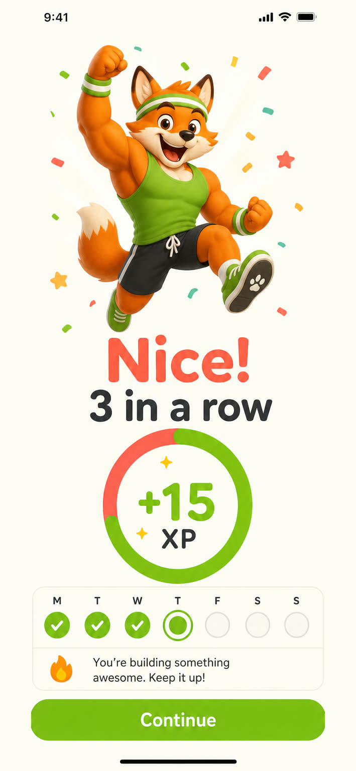 A high-fidelity Fitness trainer app screen by Apps On Tap