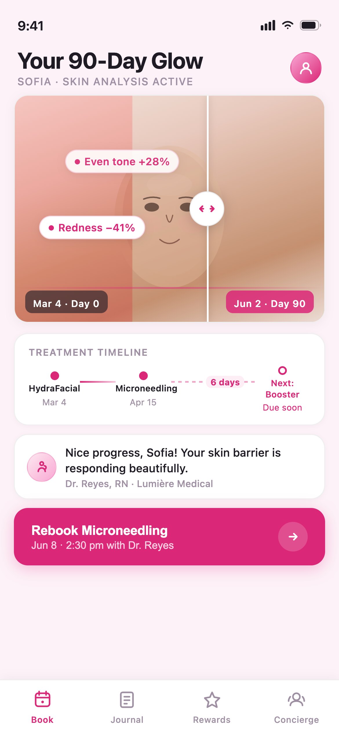 Lumière — an iOS app by Apps On Tap for med spas